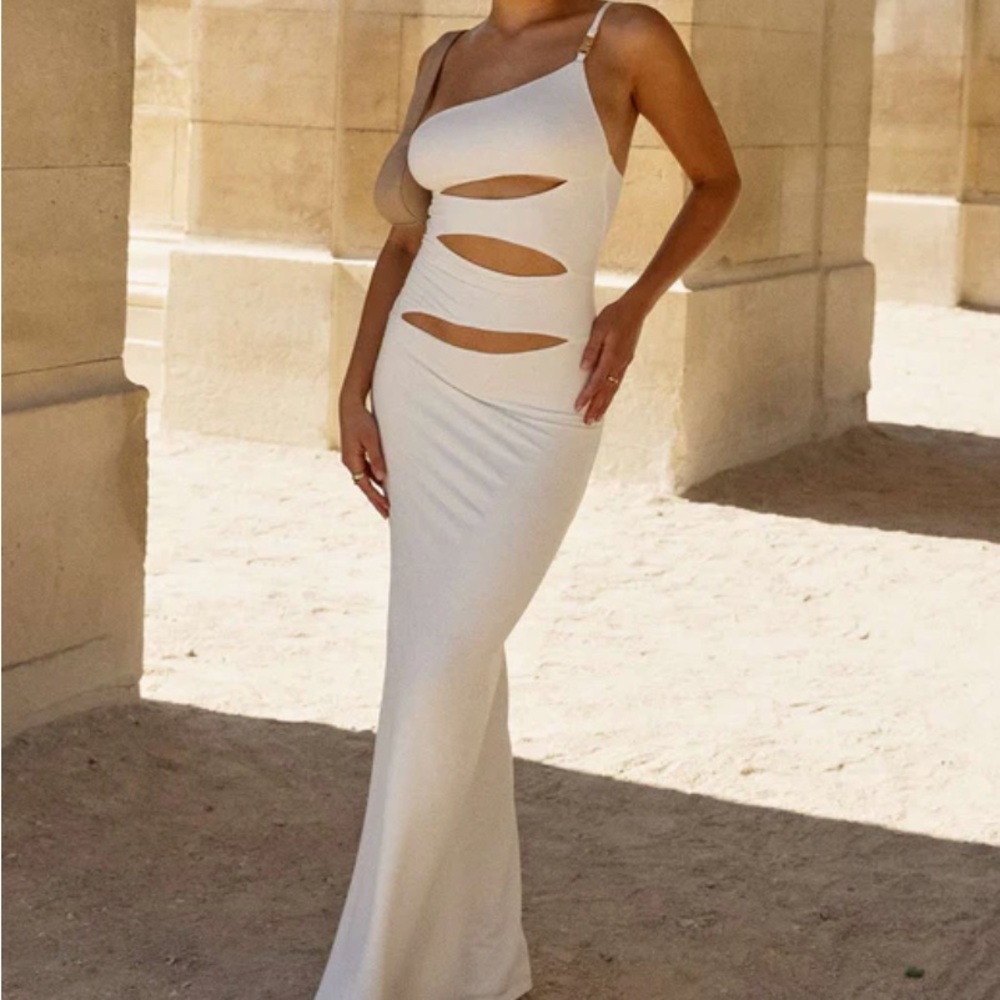NWT Princess Polly Jagger & Stone Claudia Maxi Dress White Size US 4